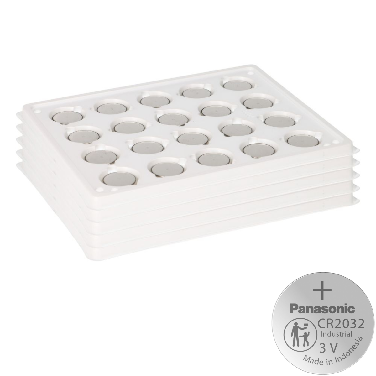100x Panasonic CR2032 Batterie Lithium Knopfzelle CR2032BS Bulk
