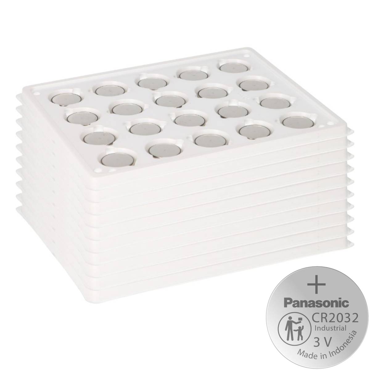 200x Panasonic CR2032 Batterie Lithium Knopfzelle CR2032BS Bulk