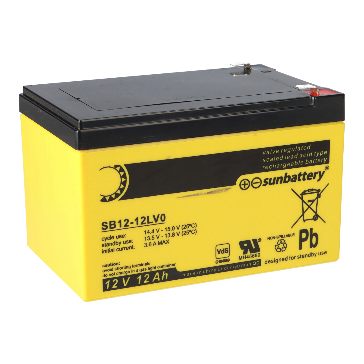 Akku passend für SSB SB12-12L 12V 12 Ah Bleiakku