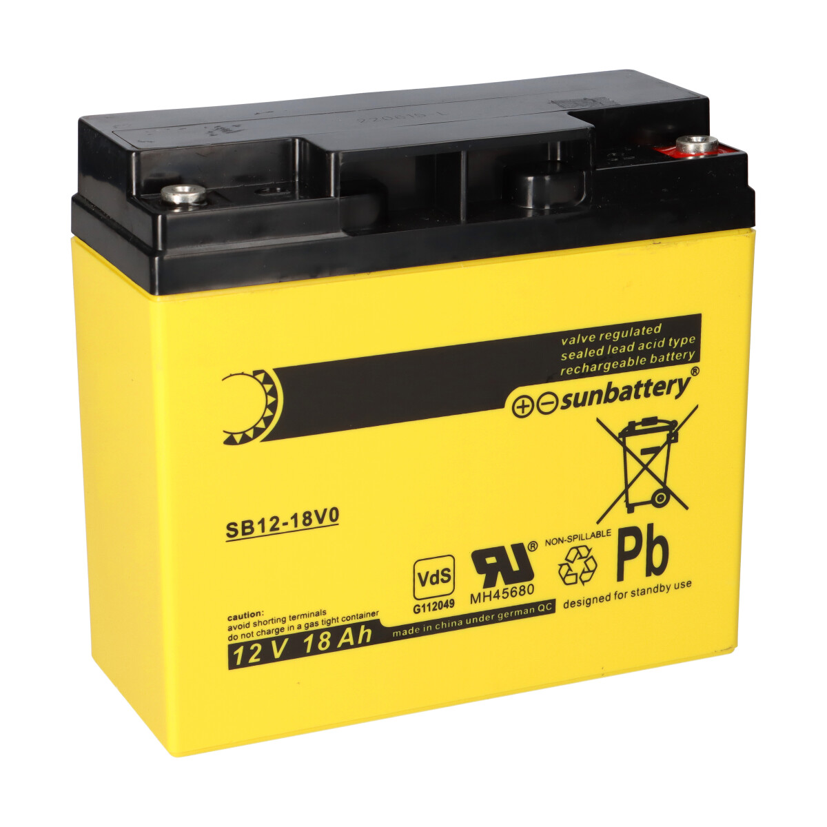 AGM Ersatzakku 12V 18Ah für SSB SBL18-12i – SUN Battery kompatibel