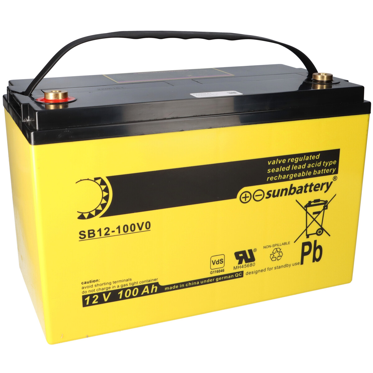 AGM Ersatzakku 12V 107Ah für SSB SBL100-12i(sh) – SUN Battery kompatibel