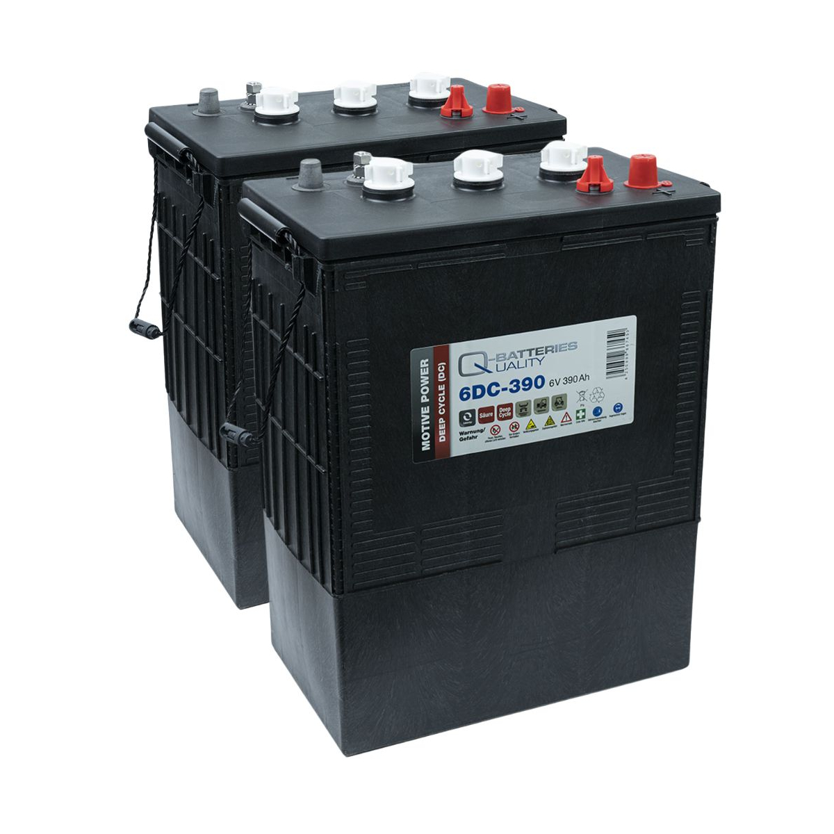 2x Q-Batteries 6DC-390 6V 390Ah Deep Cycle Traktionsbatterie