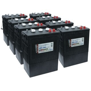 8x Q-Batteries 6DC-390 6V 390Ah Deep Cycle Traktionsbatterie AGM
