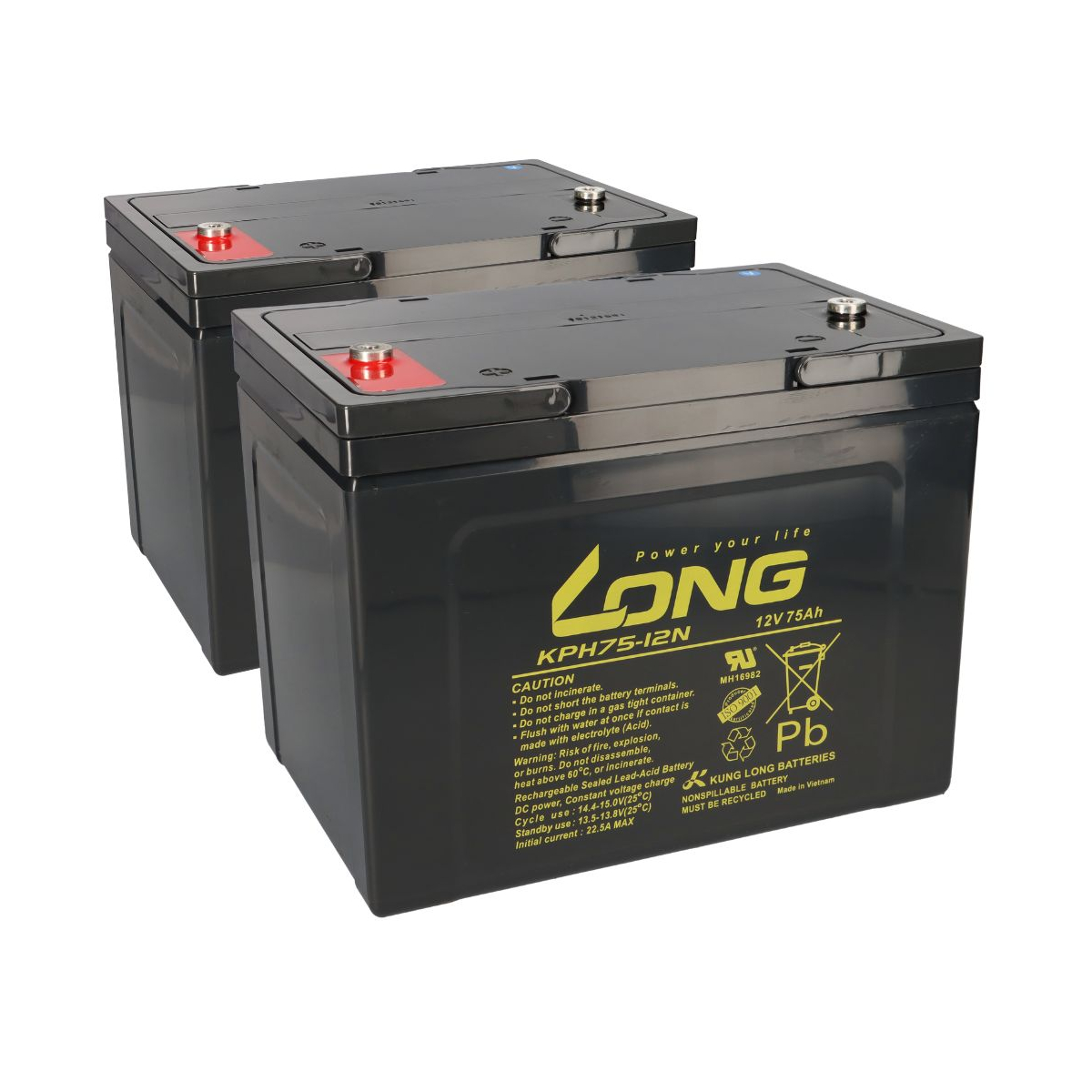 Bleiakku 2x 12V 75Ah kompatibel zu Rollstuhl E-Mobil Seniorenmobil u.a.