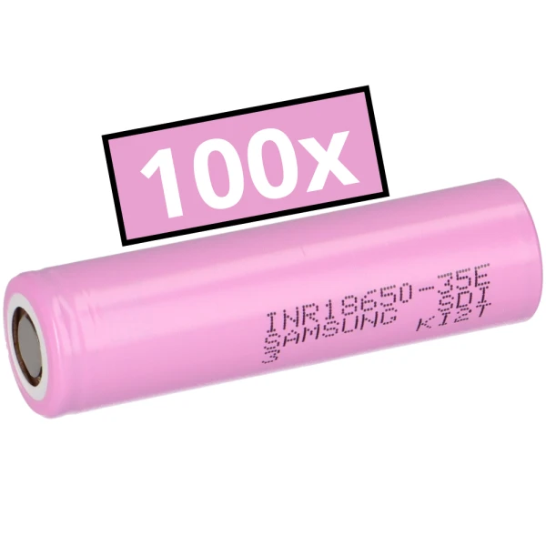 100x Samsung INR18650-35E 3500mAh 3,7V - gallery