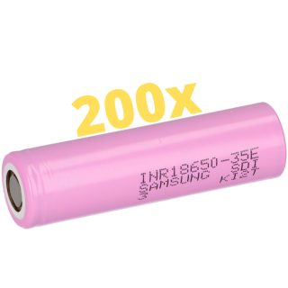 200x Samsung INR18650-35E 3500mAh 3,7V 18650 Akku 35E