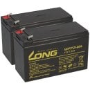 2x Kung Long VDS WP7,2-12A F2, 12V, 7,2 Ah Blei AGM Akku...