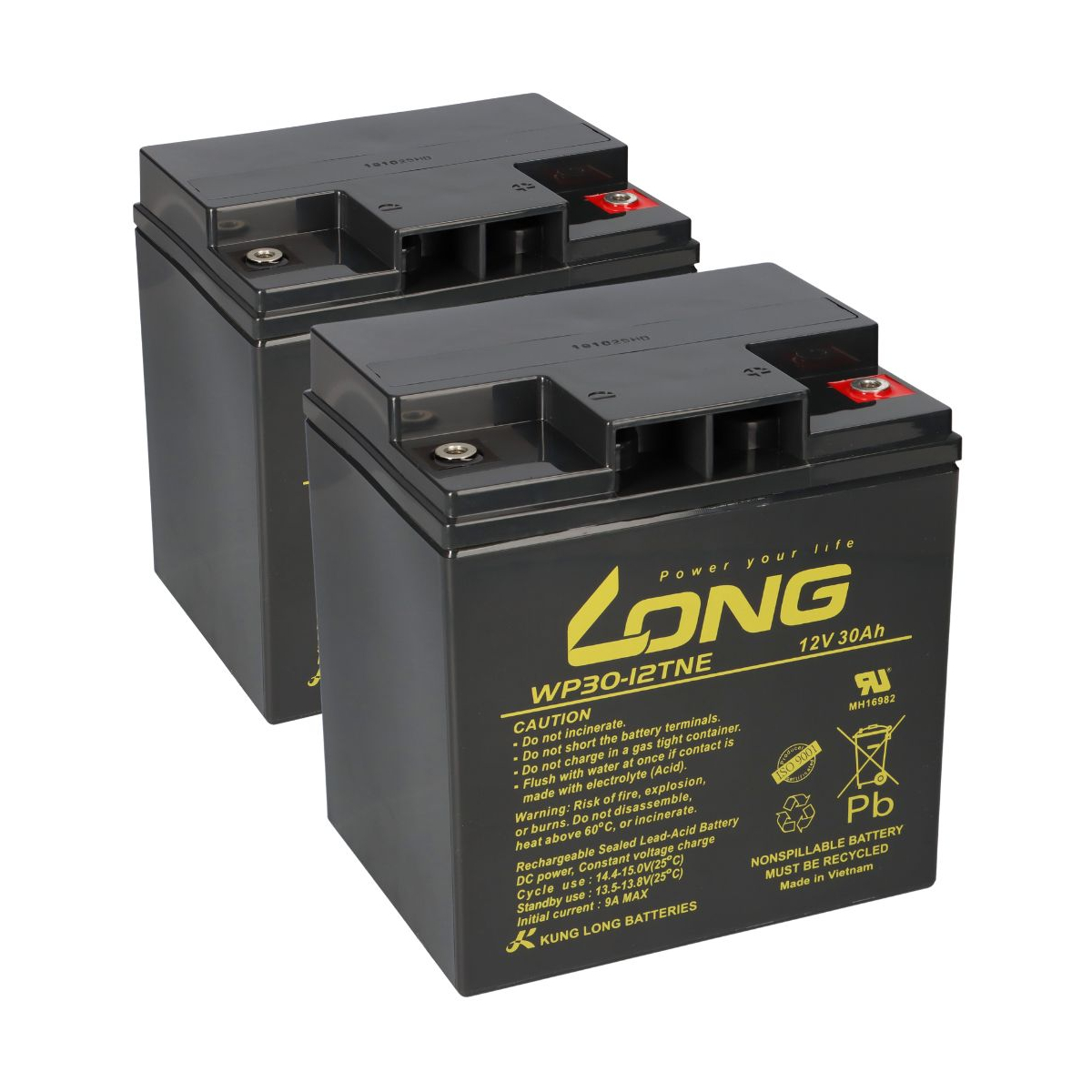 AGM Batterie 2x 12V 30Ah kompatibel zu Jungheinrich 51430288