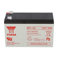 2x Yuasa NP7-12L AGM-Bleiakku je 12V 7Ah VdS – Faston 