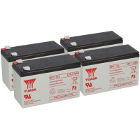 4x Yuasa Blei-Akku NP7-12L Pb 12V 7Ah VdS, Faston 6,3 USV 1