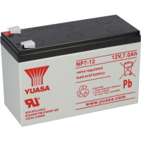 Yuasa Blei-Akku NP7-12 Pb 12V 7Ah VdS, Faston 4,8mm 1