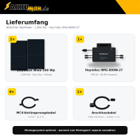 Balkonkraftwerk 1000 Wp mit Hoymiles HMS-800W-2T WLAN & 