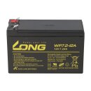 2x Kung Long VdS WP7.2-12A F1 12V 7,2 Ah Blei AGM Akku 4,8mm Faston