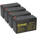 4x Kung Long VdS WP7.2-12A F1, 12V, 7,2 Ah Blei AGM Akku...