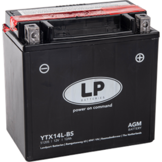 Batterie AGM 12V 12Ah für Motorrad Startbatterie MA LTX14L-BS