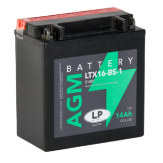 Batterie AGM 12V 14Ah für Motorrad Startbatterie MA LTX16-BS-1