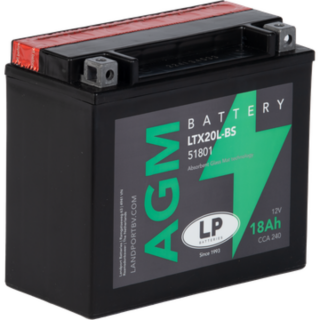 Batterie AGM 12V 18Ah für Motorrad Startbatterie MA LTX20L-BS