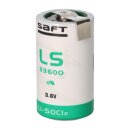 Saft LS33600 ER-D Mono Lithium-Thionylchlorid 3,6V, 17.000 mAh Z Lötfahne