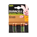 Duracell Akkus 4x AAA Micro 1,2V 750mAh NiMH im Blister