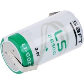 Saft Lithium 3,6V Batterie LS 26500 PLUS C  Baby - Zelle mit Z Lötfahne