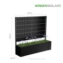 Solarpflanzkasten 420/400 Aluminium anthrazit bifazial...