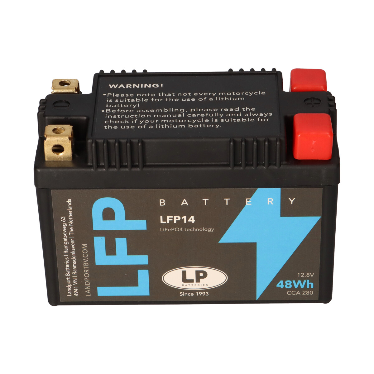 Batterie LiFePO4 12,8V 48Wh für Motorrad ML LFP14