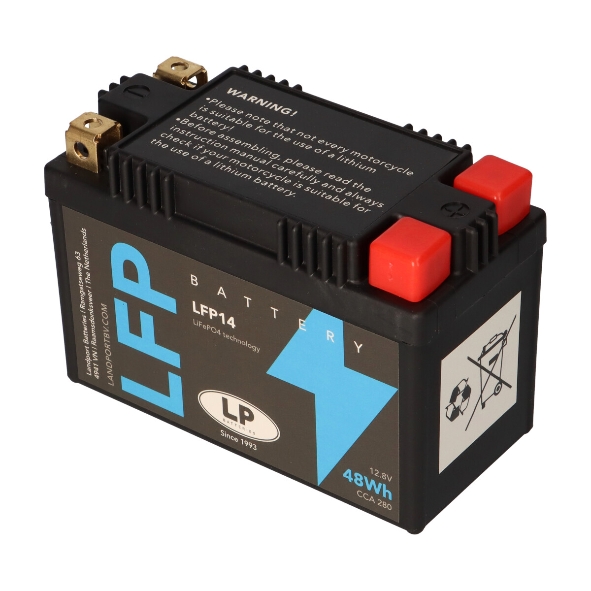 Batterie LiFePO4 12,8V 48Wh für Motorrad ML LFP14