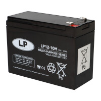 Landport LP12-10H T2 12V 10Ah AGM Bleiakku 6,3 mm Faston 6