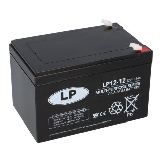 Landport Bleiakku 12V 12Ah AGM Batterie NSA LP12-12 T2