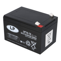 Landport LP12-12 T2 12V 12Ah AGM Bleiakku 6,3 mm Faston 6