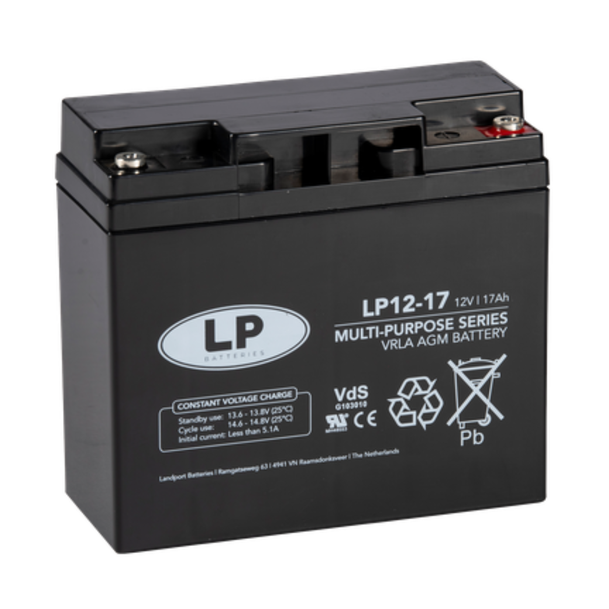 Landport LP12-17 T12 12V 17Ah AGM Bleiakku VdS