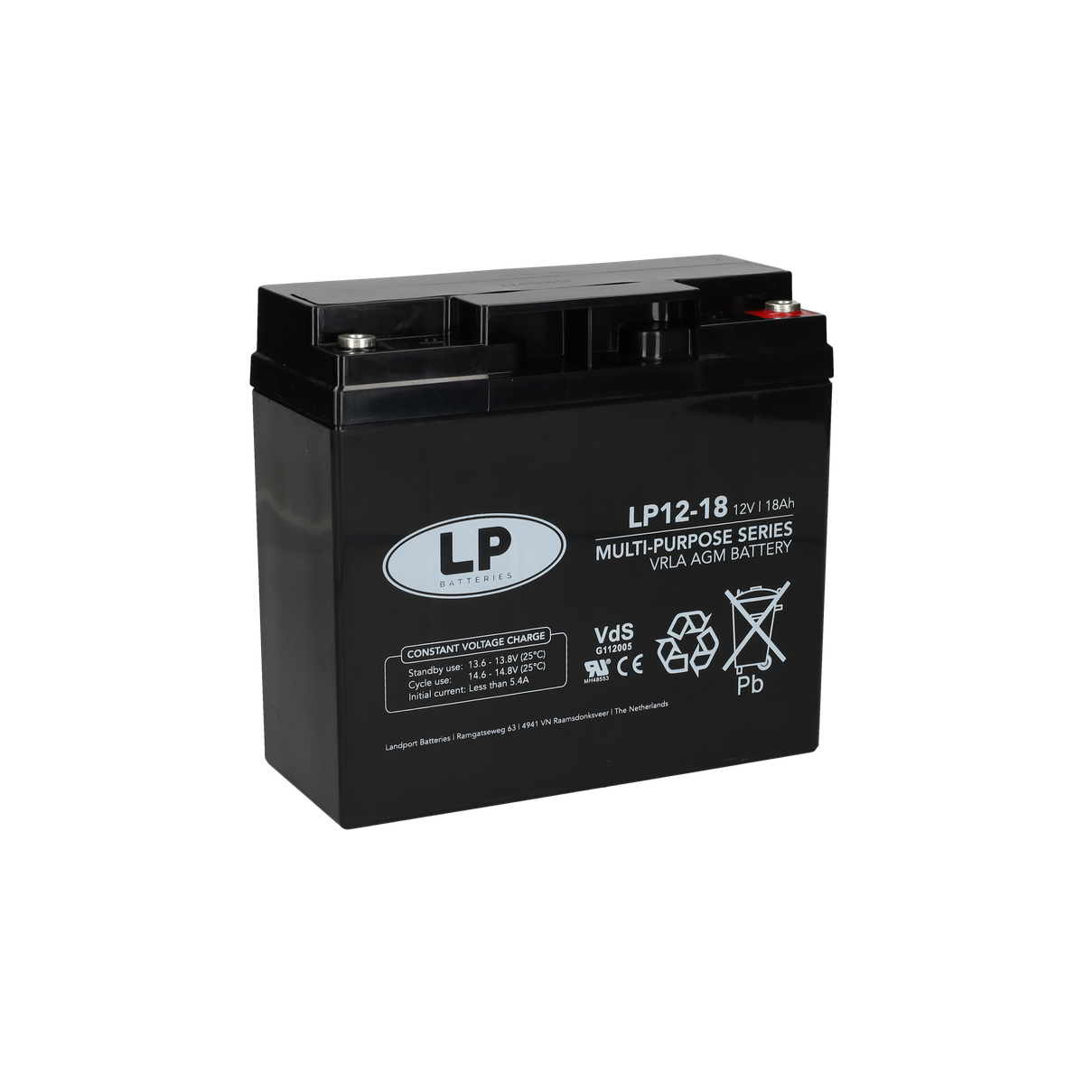 Landport LP12-18 T12 VdS AGM Bleiakku 12V 18Ah – VdS G112120