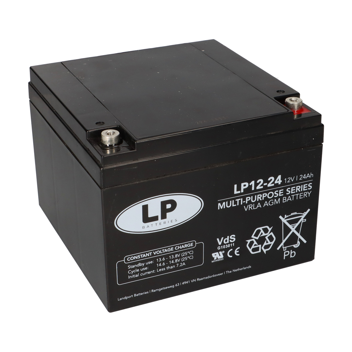 Landport Bleiakku 12V 24Ah AGM Batterie NSA LP12-24 T12 VdS