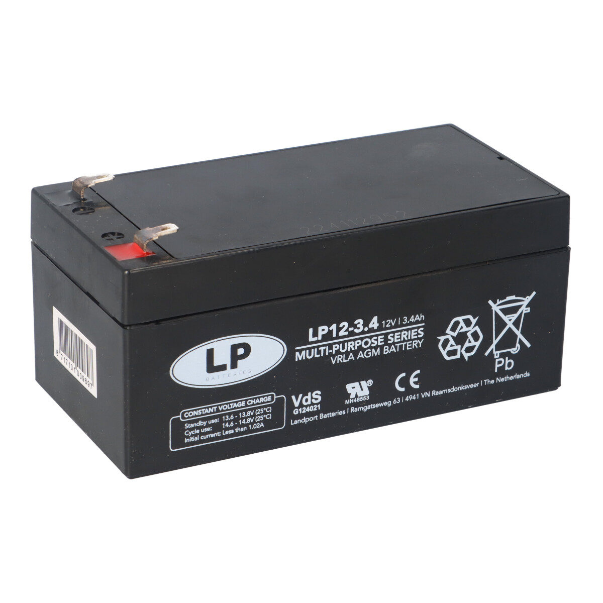 Landport Bleiakku 12V 3,4Ah VDS AGM Batterie NSA LP12-3,4 T1