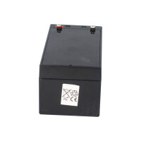 12V 3,4Ah AGM Batterie mit T1-Anschluss, UL/CE/VdS zertifizi