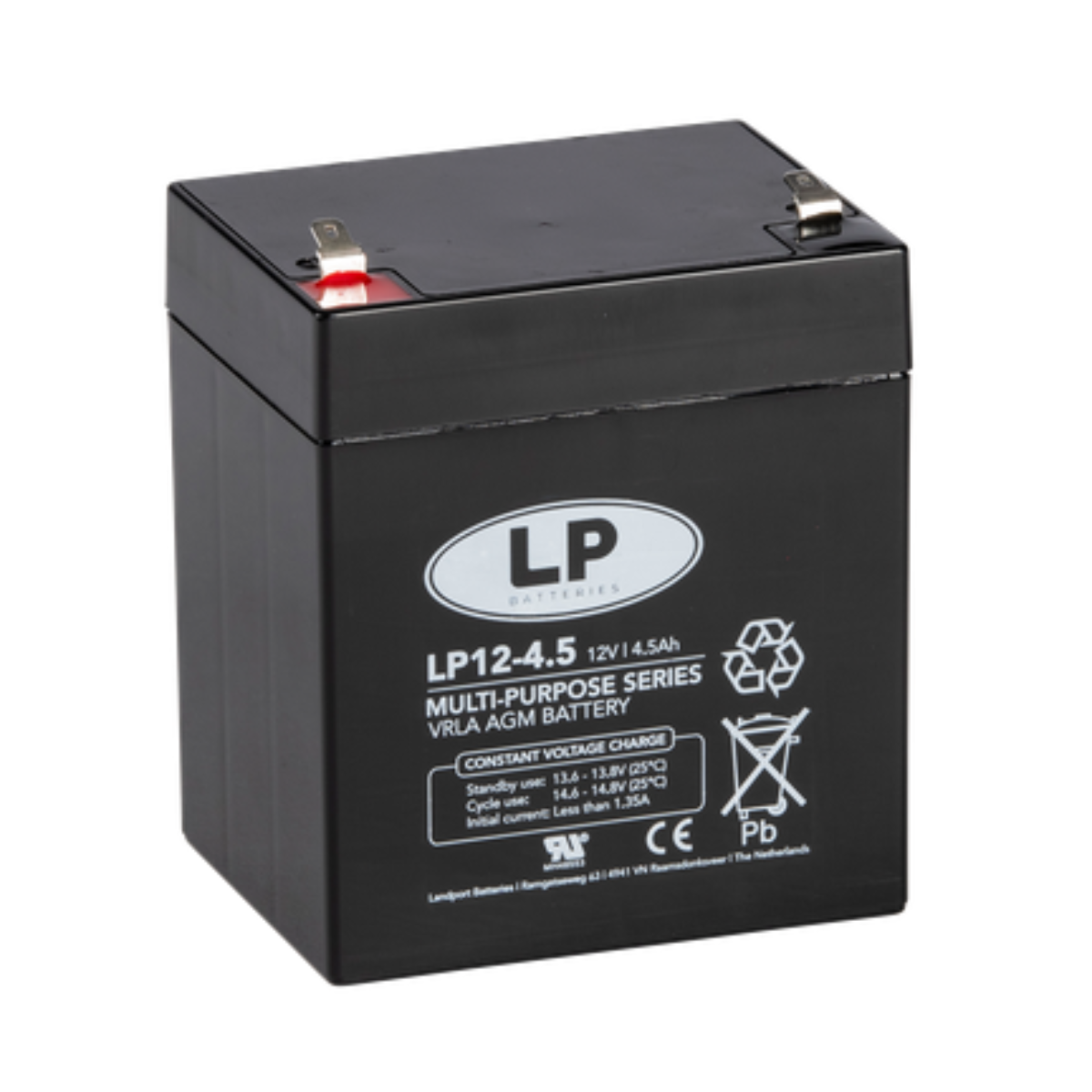 Landport Bleiakku 12V 4,5Ah AGM Batterie NSA LP12-4,5 T1