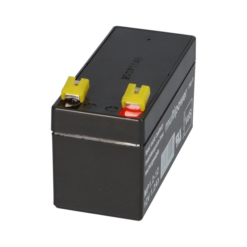 Blei-Akku Batterie Multipower MP1,2-12 VdS 12V 1,2Ah f Notstrom Signalanlage