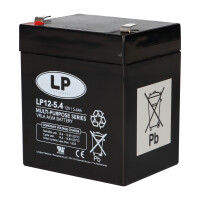 Landport LP12-5.4 T2 12V 5,4Ah AGM Bleiakku 6,3 mm Faston 6