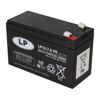 Landport LP12-7 T1 12V 7Ah AGM Bleiakku VdS 4,8 mm Faston 6