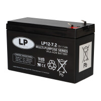 Landport LP12-7.2 T1 12V 7,2Ah AGM Bleiakku VdS 4,8 mm Fasto