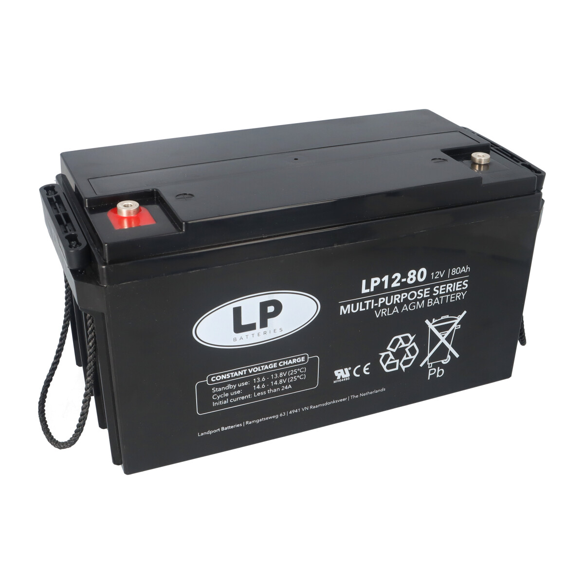 Landport Bleiakku 12V 80Ah AGM Batterie NSA LP12-80 T6
