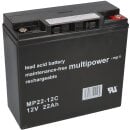 Multipower Blei-Akku MP22-12C Pb 12V 22Ah Zyklenfest AGM