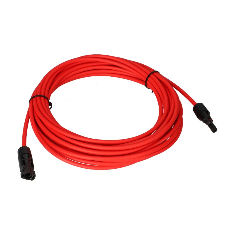 Verlängerungskabel 6mm² kompatibel mit MC4 Solarkabel - 10m rot 0% MwSt nach §12 Abs. 3 UstG
