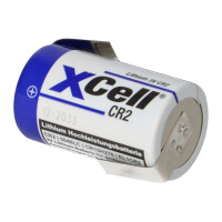 XCell CR2 Lithium Batterie 3V 850 mAh mit Z-Lötfahne 6