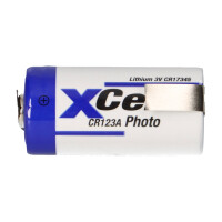 XCell CR123A Lithium Batterie 3V 1550 mAh mit Z-Lötfahn