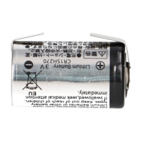 Panasonic CR2 Lithium Batterie 3V 850mAh mit U-Lötfahne
