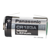Panasonic CR123A Lithium Batterie 3V 1400 mAh mit U-Löt