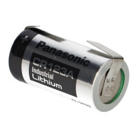 Panasonic CR123A Lithium Batterie 3V 1400 mAh mit U-Löt