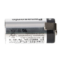 Panasonic CR123A Lithium Batterie 3V 1400 mAh mit Z-Löt