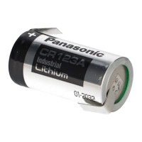 Panasonic CR123A Lithium Batterie 3V 1400 mAh mit Z-Löt